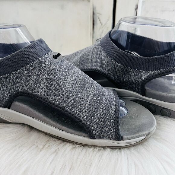 Therafit Gray Stretchy Slip on Comfort Sandals Walking Shoes Womens Size 9.5-10 - Picture 4 of 8